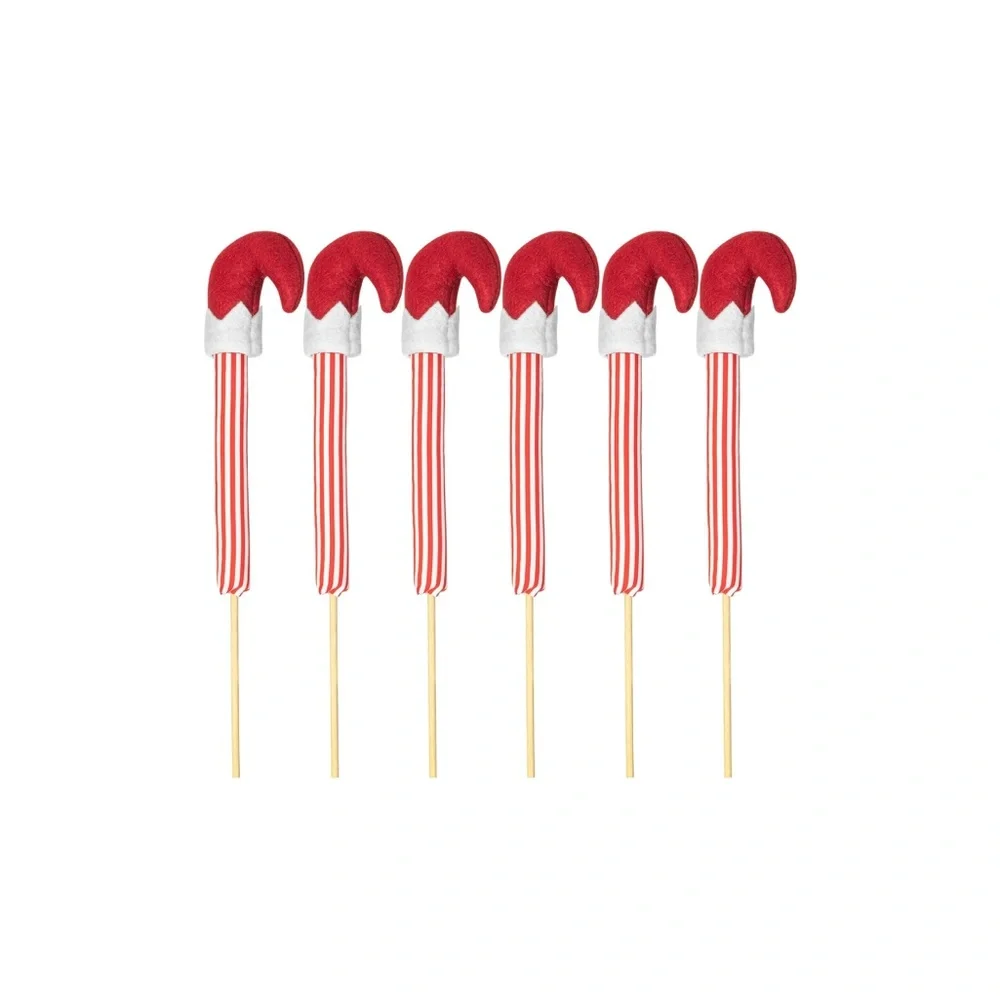 6pcs Christmas Elf Leg Picks 13-Inch